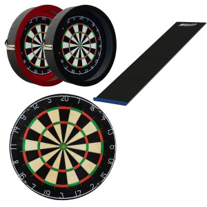 Dragon Darts - Plain dartbord + dartbord verlichting + XQMax puzzel dartmat